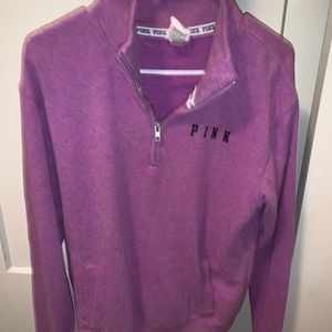 Pink quarter-zip